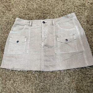 Aerie Beige Mini Skirt with Pockets